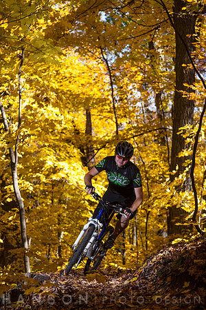 Mountian Bike Rider and Fall Colors
