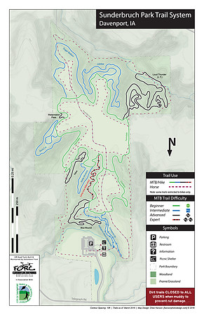 Trail Map - Sunderbruch Park - Davenport, IA