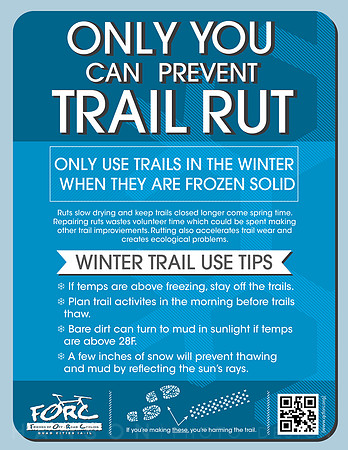 Informational Poster - Winter Trail Use Tips