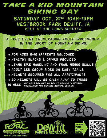 Event Poster - Take A Kid Mountain Biking Day